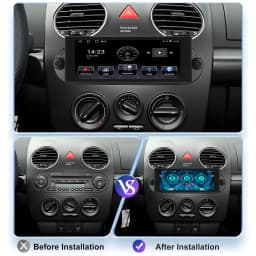 ESSGOO 64G 7" Android 14 Car Stereo Radio For VW Beetle 01-10 Carplay Android Auto GPS Navi FM WiFi BT SWC Mirror Link Head Unit