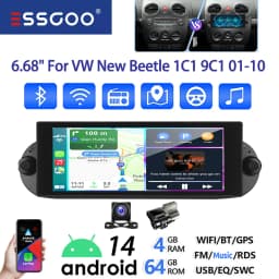 ESSGOO 64G 7" Android 14 Car Stereo Radio For VW Beetle 01-10 Carplay Android Auto GPS Navi FM WiFi BT SWC Mirror Link Head Unit