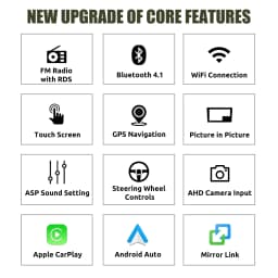 ESSGOO 64G 7" Android 14 Car Stereo Radio For VW Beetle 01-10 Carplay Android Auto GPS Navi FM WiFi BT SWC Mirror Link Head Unit