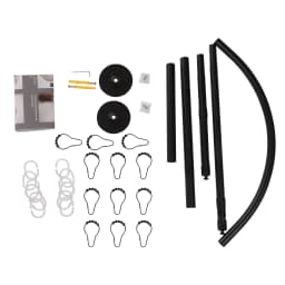 Shower Curtain Rail L Shape No Drilling Shower Rail Corner Bathtub Stainless Steel Telescopic Rod with Shower Curtain Rings