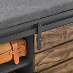Sobuy Fsr120 Shoe Bench with Sliding Door Chest Bench Seating Bench with Storage Shoe Rack Hallway Bench Shoe Cabinet