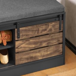 Sobuy Fsr120 Shoe Bench with Sliding Door Chest Bench Seating Bench with Storage Shoe Rack Hallway Bench Shoe Cabinet