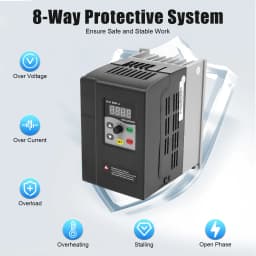 Variable Frequency Drive 164ft Remote Control 8-Way Protective System VFD Converter Inverter Suitable for 2.2KW Power Motor