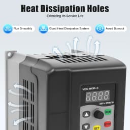 Variable Frequency Drive 164ft Remote Control 8-Way Protective System VFD Converter Inverter Suitable for 2.2KW Power Motor