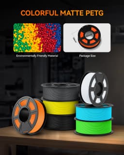 TECBEARS High Speed Matte PETG 3D Filament 1.75mm PETG Multi Color Combination Set FDM 3D Printer Materials DIY Gift 1KG/1Roll