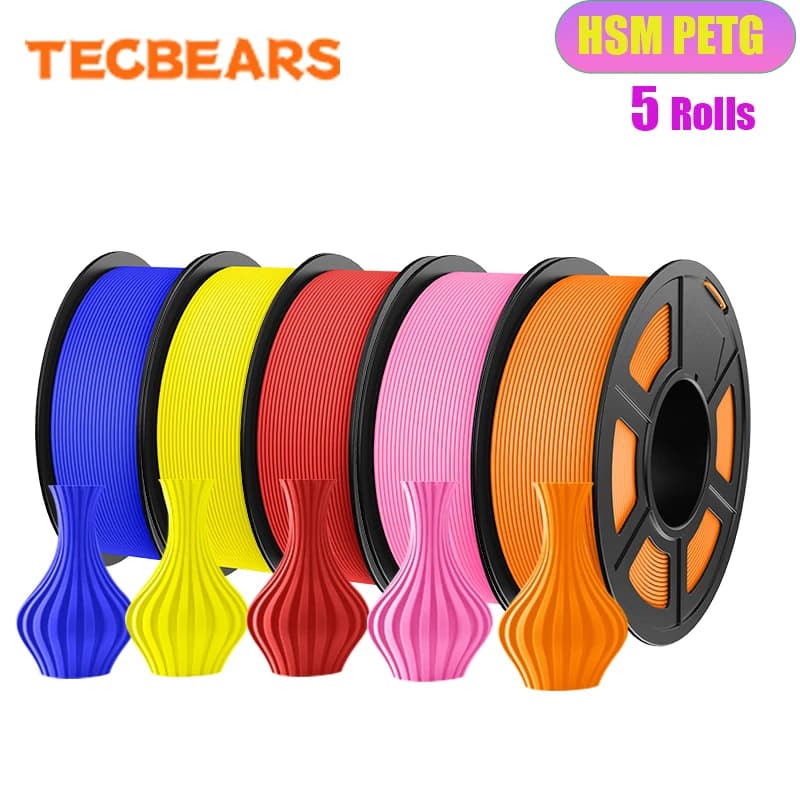 TECBEARS High Speed Matte PETG 3D Filament 1.75mm PETG Multi Color Combination Set FDM 3D Printer Materials DIY Gift 1KG/1Roll