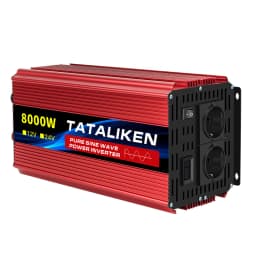 EU Socket 12V To AC 220V 50HZ Pure Sine Wave Inverter Car Power 1600W/6000W/10000W Voltage Portable Converter with LED