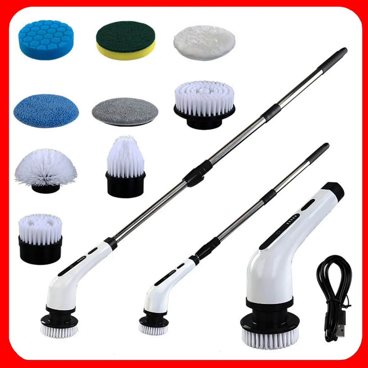 Electric Cleaning Brush 9 in 1 2000mAh, Cleaning Tool For living room, bathrooms and kitchens