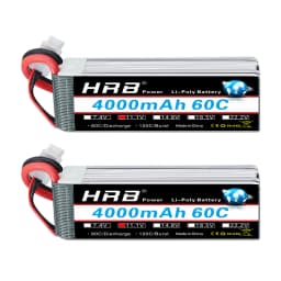 HRB 3S 4000mah Lipo Battery 11.1V 4000mah RC Battery 60C With XT60 Connector for RC Car Truck Monster RC Airplane FPV Drone Boat