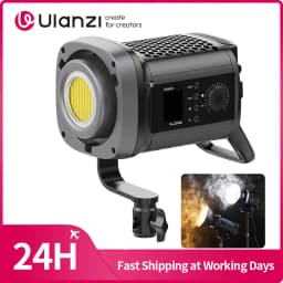 Ulanzi VL-200Bi 200W Bicolor V-Mount COB Video Light Fill Light 2700-6500K Bowens Mount COB Light with Cooling Fan