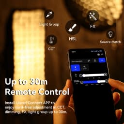 Ulanzi VL-200Bi 200W Bicolor V-Mount COB Video Light Fill Light 2700-6500K Bowens Mount COB Light with Cooling Fan