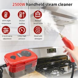 2500W High Pressure Steam Cleaner High Temperature Pressurized Steam Cleaning Machine Handheld Steam Home Kitchen Hood Cleaning