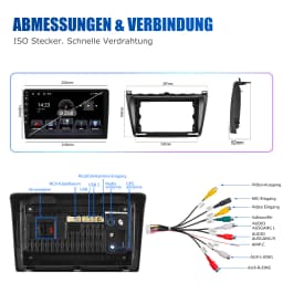 ESSGOO Android 14 or Android 15 For MAZDA 6 GH 2007-2013 9" Apple Carplay Android AUTO Car Stereo Radio GPS NAVI WIFI BT SWC FM