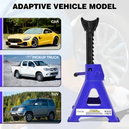 Heavy Duty Steel Jack Stands 3 Tons Capacity, Axle Stand Support Vehicle Holder Lift Tool 1 Pair