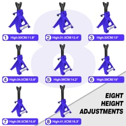 Heavy Duty Steel Jack Stands 3 Tons Capacity, Axle Stand Support Vehicle Holder Lift Tool 1 Pair