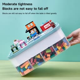 3 Layers Building Blocks Toys Storage Box for Lids Brick Shaped Plastic Kids Bin Child Toy Containers Sundries Stackable