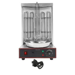 3000W Electric Shawarma Grill Machine Stainless Steel 2 Heating Tubes 360° Automatic Rotating Design