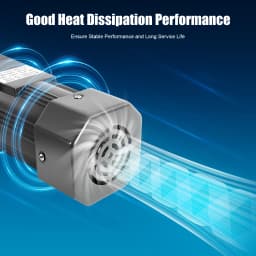 Geared Motor with Speed Controller 90W 220V Aluminum Alloy 40cr Steel 0-90r/min 1:5 Ratio 3.8nm Torque IP54 60dB