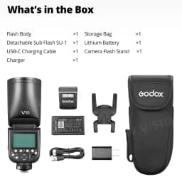 Godox V1 Pro V1Pro TTL Li-ion Round Head Camera Flash Wireless Transmission Speedlite Flash for Canon Nikon Sony Fuji Olympus