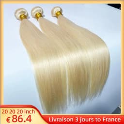 20 20 20 inch Straight Blonde Bundles Human Hair 613 Bundles Human Hair Raw Hair Bundles Unprocessed Virgin Hair Extensions
