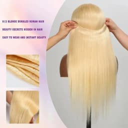 20 20 20 inch Straight Blonde Bundles Human Hair 613 Bundles Human Hair Raw Hair Bundles Unprocessed Virgin Hair Extensions