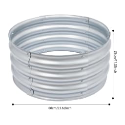 Round Metal Planter Raised Garden Bed Raised Planter Box for Planting Ideal Size for Your Green Oasis