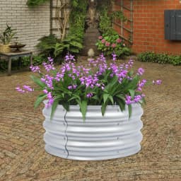 Round Metal Planter Raised Garden Bed Raised Planter Box for Planting Ideal Size for Your Green Oasis