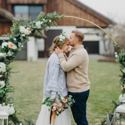 Circular Metal Arch DIY Balloon Flower Vine Decoration Background Frame Outdoor Indoor Wedding Banquet Party Golden Arch Frame