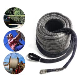 23000lbs Winch Rope 10MMx30M | 12 Strand String ATV UTV Cable Car Truck Boat Emergency Replacement Synthetic Winch Rope