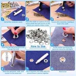 200set Metal Grommets Eyelet Grommet Punch Installer Tool Kit for Shoes Belt Bag Garment Leather Craft DIY Bronze 2mm~17mm