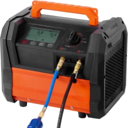 SucceBuy 1HP Refrigerant Recovery Machine Dual Cylinder Portable AC Recovery Machine with 3000rpm Brushless Motor for Automotive