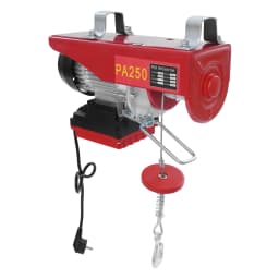 Electric Hoist 550W Electric Winch with Wireless Remote Control 12m Steel Wire and 2 Slings for Lifting Warehouse