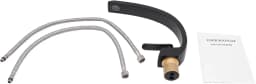 Waterfall Basin Mixer Tap,Bathroom Faucet,Single Lever Modern Simplicity Kitchen Faucet Cold Hot for Bathroom Guest Toilet Black
