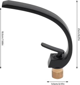 Waterfall Basin Mixer Tap,Bathroom Faucet,Single Lever Modern Simplicity Kitchen Faucet Cold Hot for Bathroom Guest Toilet Black