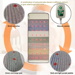 PEMF Far Infrared Heating MAT Jade Crystal Biophoton Anion Kristrallmatte Chakra Balance Physical Therapy Massage Pad Body Pain