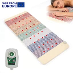 PEMF Far Infrared Heating MAT Jade Crystal Biophoton Anion Kristrallmatte Chakra Balance Physical Therapy Massage Pad Body Pain