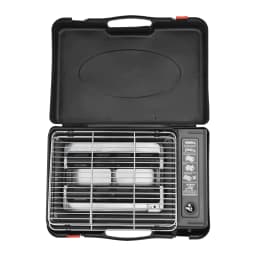 2200W Table Gas Grill, Portable Gas Grill W/ Grease Container& Carrying Bag, Camping Cooker Set for Terrace, Balcony& Garden