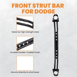 Steel Front Strut Tower Bar for Chrysler 300 5.7L Hemi 2011-2024 for Dodge Charger 5.7L Hemi 2005-2023