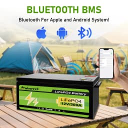 Aninerel 12.8V 304Ah LiFePO4 Battery 3.84Kwh 6000+ Cycles BT 12V 300Ah portable battery Home Solar RV Golf Cart Lithium Battery
