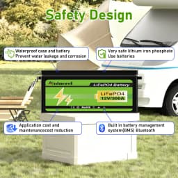 Aninerel 12.8V 304Ah LiFePO4 Battery 3.84Kwh 6000+ Cycles BT 12V 300Ah portable battery Home Solar RV Golf Cart Lithium Battery