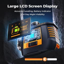 CIGMAN CM-S05 12 Lines Laser Level, Gesture Control, 3 × 360° Green Laser, ±3° Self-Leveling, LCD Real-Time Display, IP54