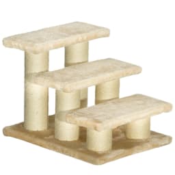 Cat stairs for older cats with arthritis, 11cm step height, pet stairs for dogs and cats, plush, cream color, on-site