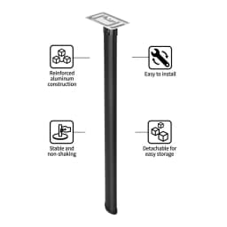28.7 Inch RV Folding Table Leg Detachable Aluminum Alloy 730mm. Camper Motorhome Caravan Accessories Sturdy Desk Support Stand