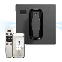 Square Auto Window Cleaner Robot 3200PA Suction Dual Spray APP Control AI Avoidance for Glass Tile EU Plug