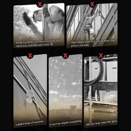 Square Auto Window Cleaner Robot 3200PA Suction Dual Spray APP Control AI Avoidance for Glass Tile EU Plug