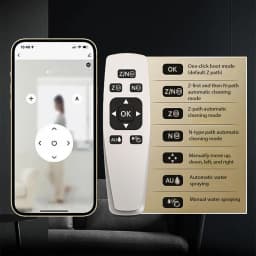 Square Auto Window Cleaner Robot 3200PA Suction Dual Spray APP Control AI Avoidance for Glass Tile EU Plug