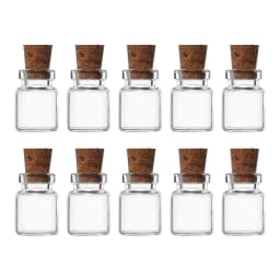 10Pcs 5/7/8/10/12/15/20ml Mini Glass Bottles with Cork Stoppers DIY Decoration Vials for Drift Bottle Lovely Wedding Party Decor