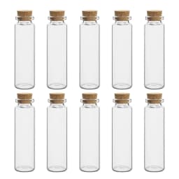 10Pcs 5/7/8/10/12/15/20ml Mini Glass Bottles with Cork Stoppers DIY Decoration Vials for Drift Bottle Lovely Wedding Party Decor