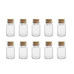 10Pcs 5/7/8/10/12/15/20ml Mini Glass Bottles with Cork Stoppers DIY Decoration Vials for Drift Bottle Lovely Wedding Party Decor