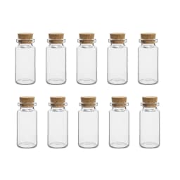 10Pcs 5/7/8/10/12/15/20ml Mini Glass Bottles with Cork Stoppers DIY Decoration Vials for Drift Bottle Lovely Wedding Party Decor